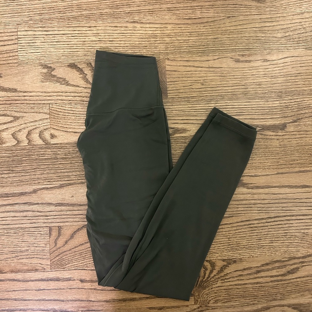 High-Waisted Olive Green Leggings